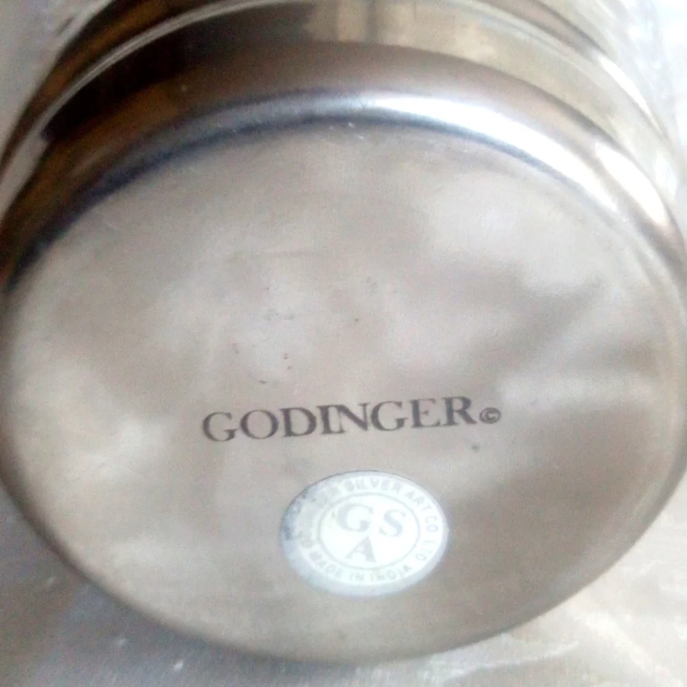 Godinger silver plated cocktail shaker and ice bucket